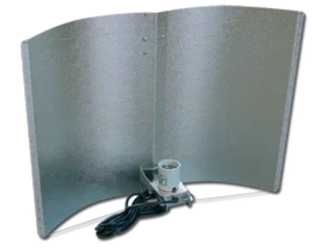 Adjust-A-Wing Avenger air-cooled reflector with white socket and black power cord