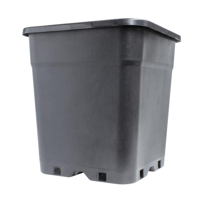 Sæt: Firkant potte 30 L + Underskål 30 L GreyGreen Growshop
