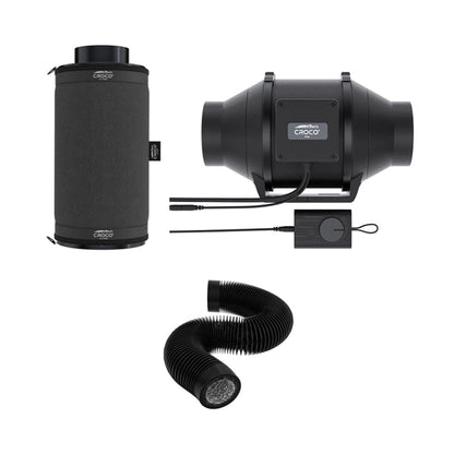 Croco Kulfilter kit (EC) 100mm/360-480m3 GreyGreen Growshop