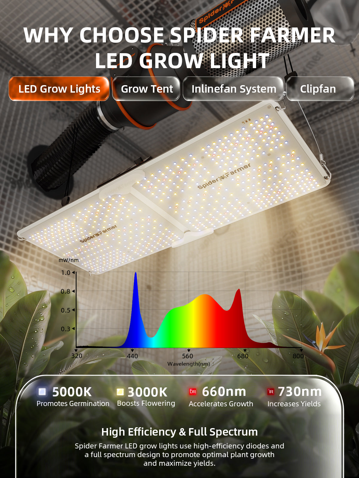 Spider Farmer® 120x60x180cm Komplet Grow Kit Spider Farmer®
