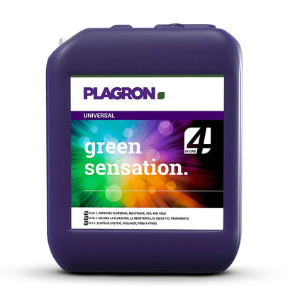 5 liter Plagron Green Sensation universal plant nutrient container with colorful label