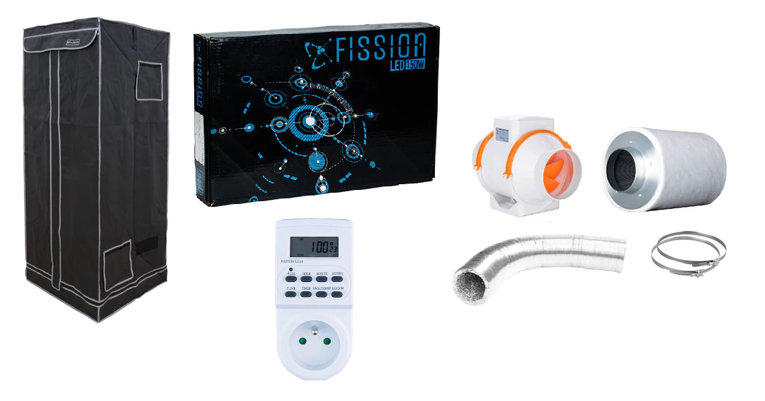 Pure Fission 150W LED (60x60x160) Starterkit+ GreyGreen Growshop