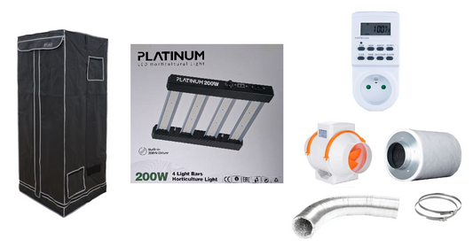 PURE PLATINUM 200W LED (60x60x160) Starterkit+ GreyGreen Growshop