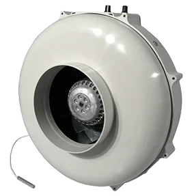 In-line ventilator (temperatur kontroller) - Grey & Green Growshop