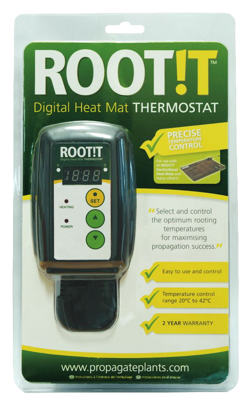 Digital Heat Mat Thermostat - Grey & Green Growshop