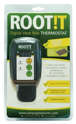 Digital Heat Mat Thermostat - Grey & Green Growshop