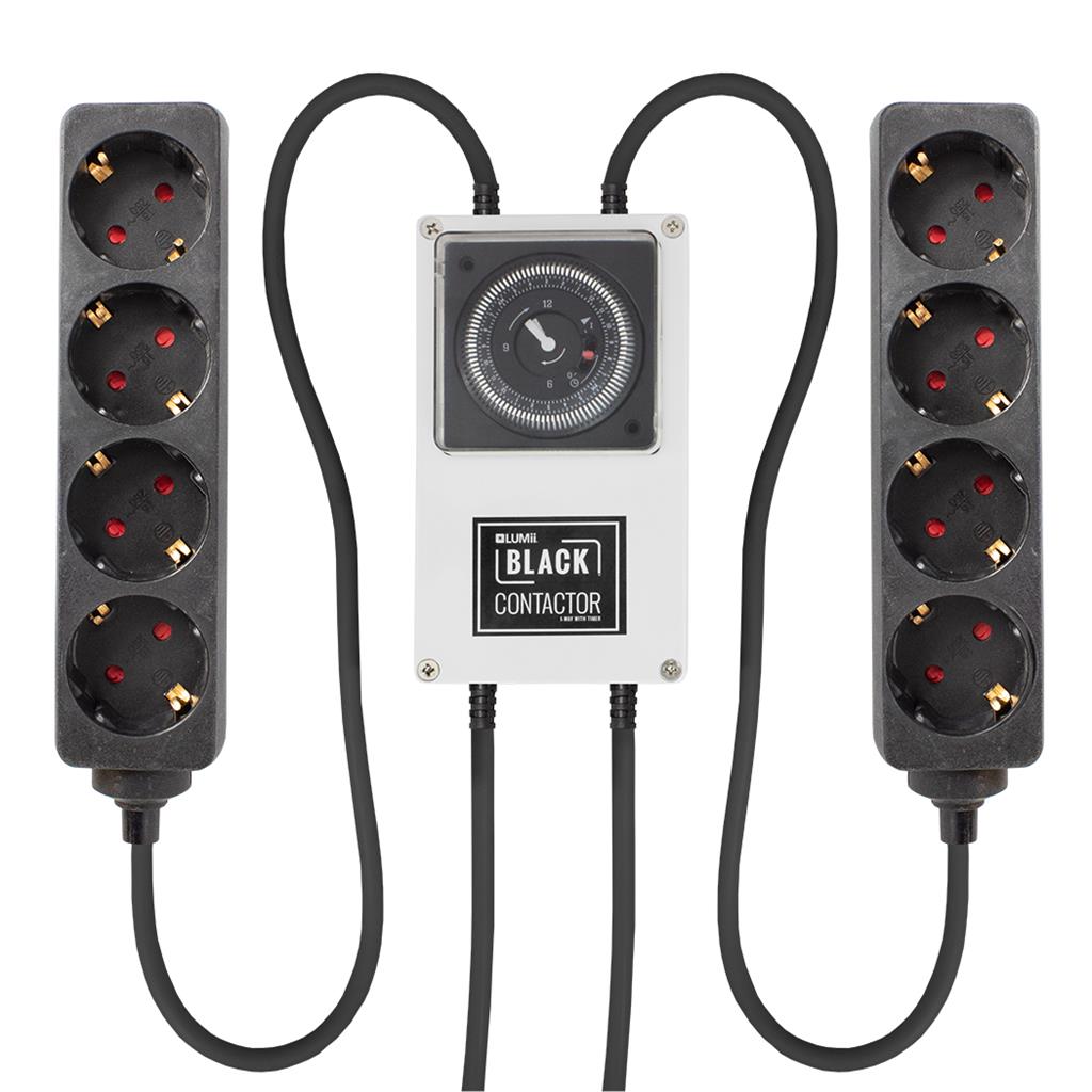 LUMii Black 8-way timer box Lumii